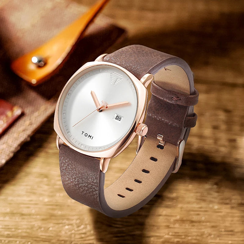 Orologio Uomo Minimalista Quarzo Elegante Casual Cinturino Similpelle
