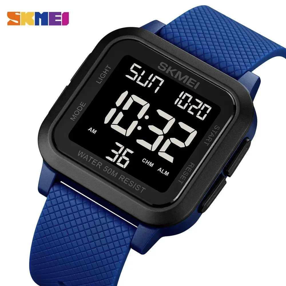 Orologio Digitale Uomo LED Sportivo Cronografo Sveglia