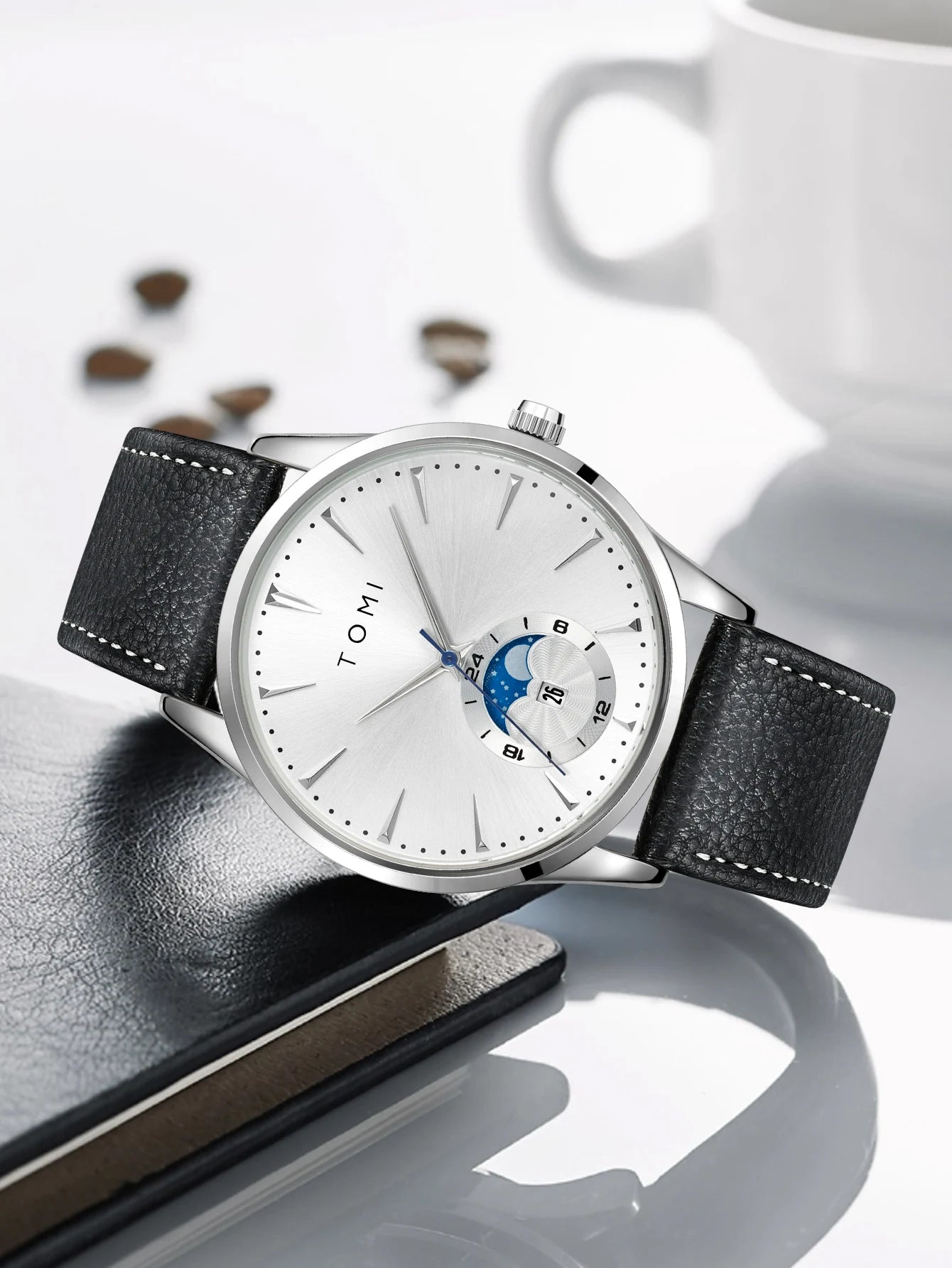 Orologio Uomo Quarzo Cinturino Similpelle – Elegante e Casual Quadrante 42mm