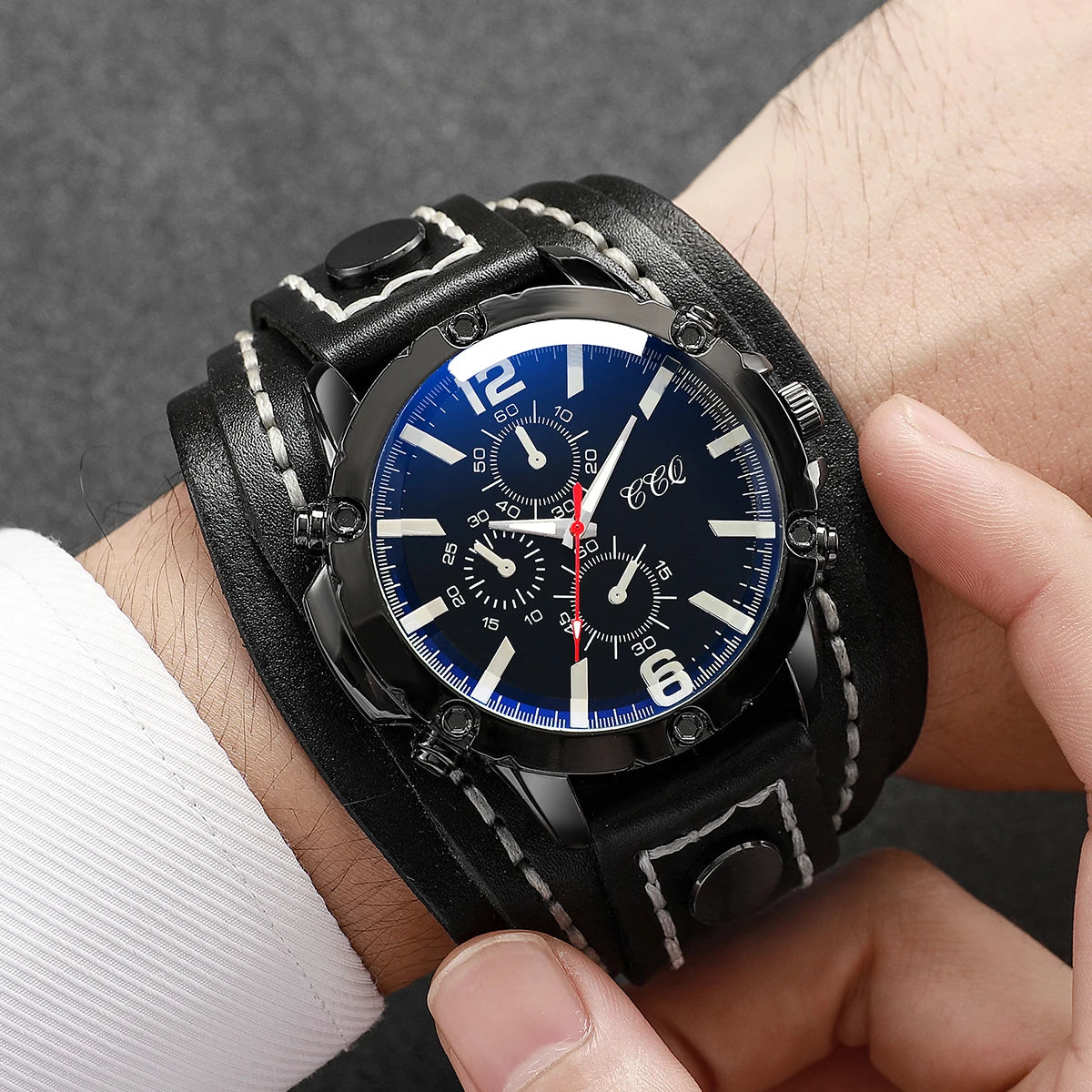 Orologio Da Uomo Casual Vintage Al Quarzo Cinturino a Bracciale  Similpelle
