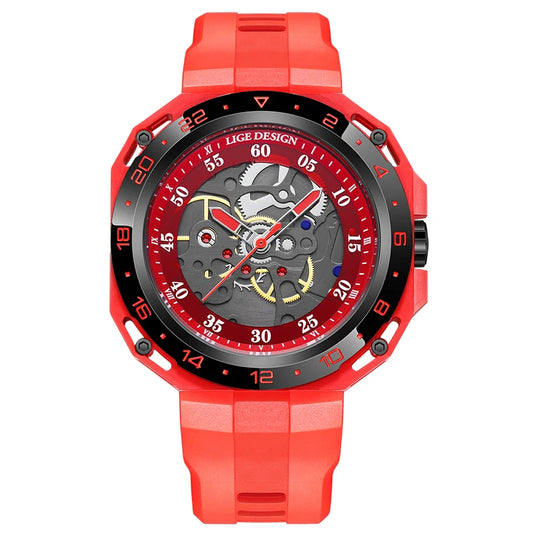 Orologio Uomo Al Quarzo Cinturino In Silicone Moda Casual Lancette Luminose