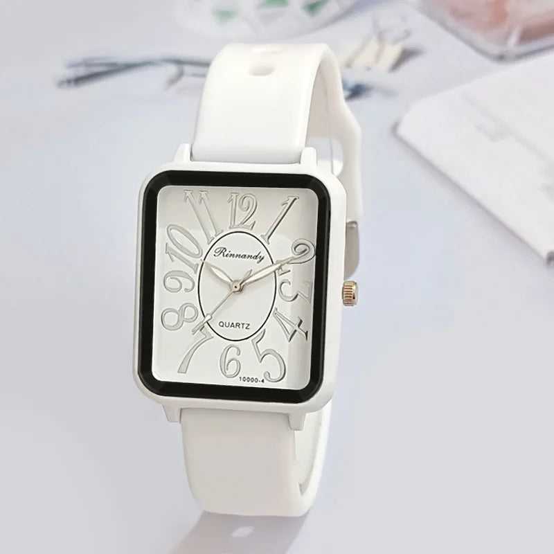 Orologio Donna Moda Al Quarzo Elegante Casual Quadrante 35mm Cinturino Silicone