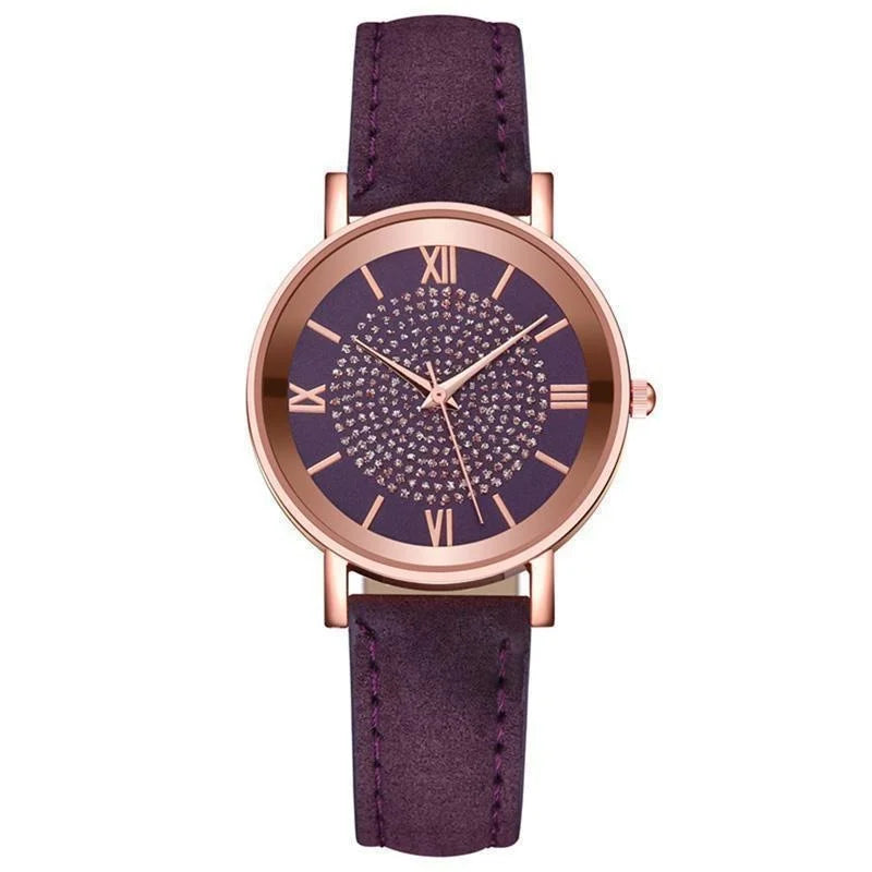 Orologio Donna al Quarzo Moda e Casual con Cinturino in Similpelle Elegante
