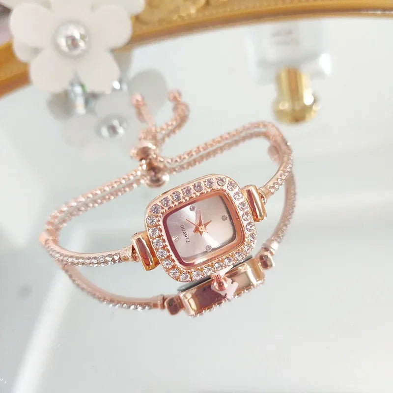 Orologio Donna Elegante Quarzo Bracciale in Lega Moda Casual