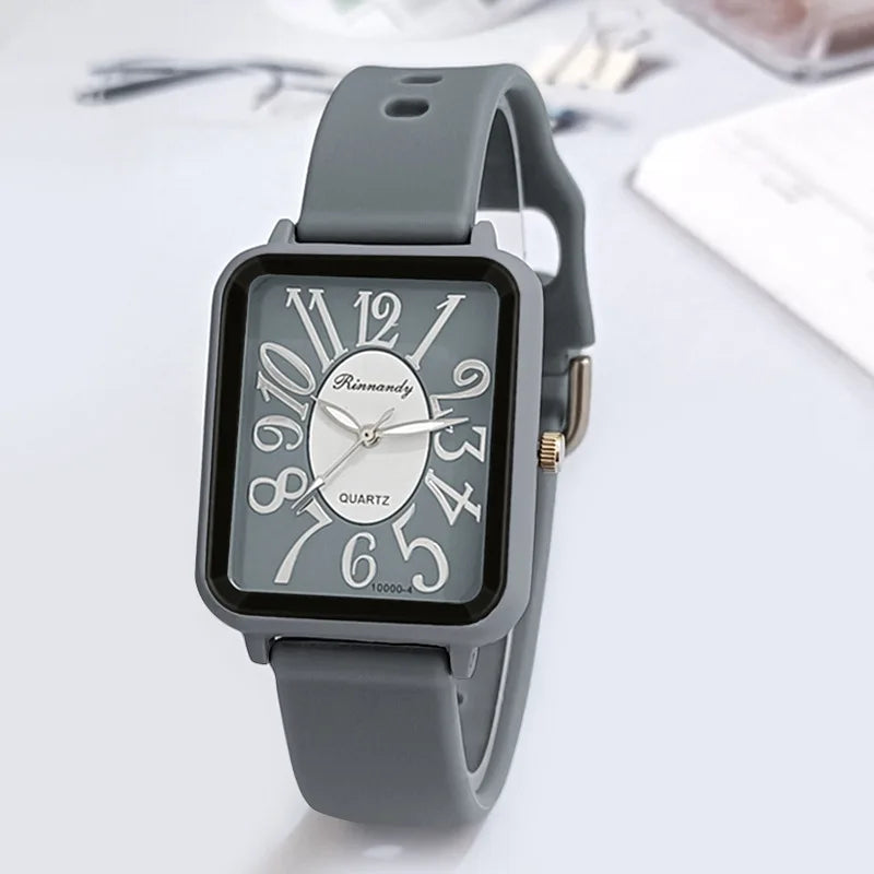 Orologio Donna Moda Al Quarzo Elegante Casual Quadrante 35mm Cinturino Silicone