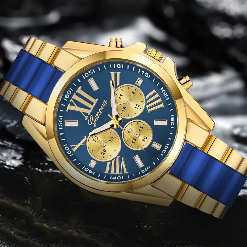 Orologio Uomo Acciaio Quarzo Elegante Quadrante 42mm