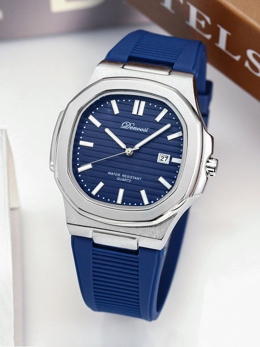 Orologio Uomo Sportivo Quarzo Silicone 39mm Data Lancette Luminose