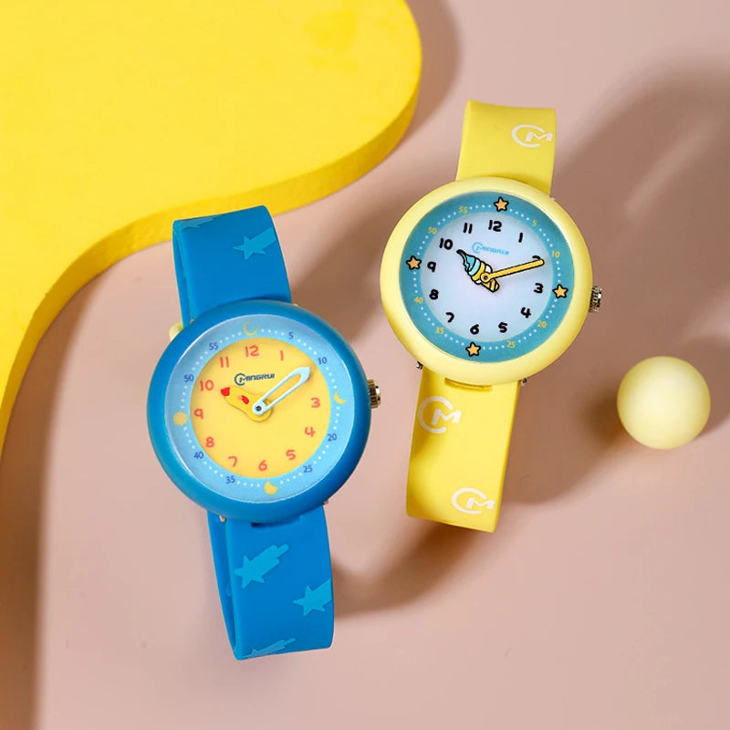 Orologio Bambini Sportivo Quarzo Analogico Moda Casual Cinturino Silicone