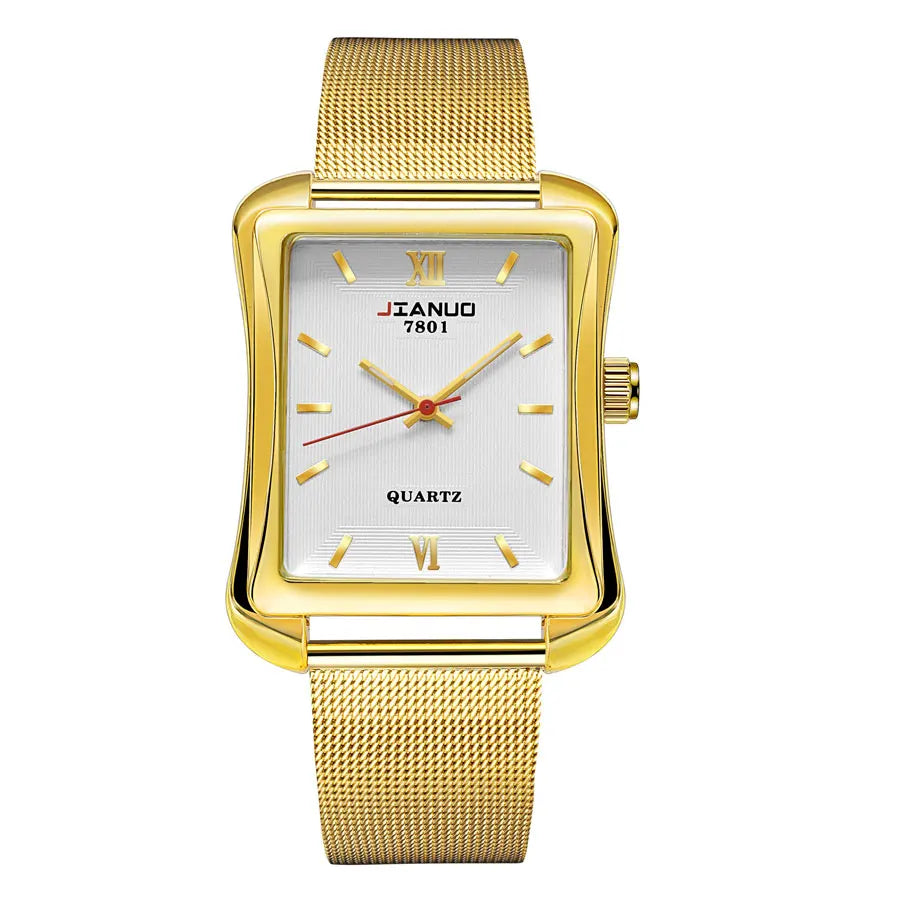 Orologio Uomo Elegante Quarzo Cinturino Maglia Acciaio