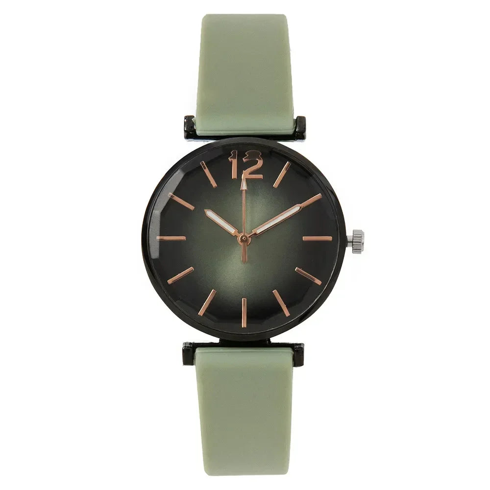 Orologio Donna Elegante Quarzo Cinturino in Silicone Moda Casual