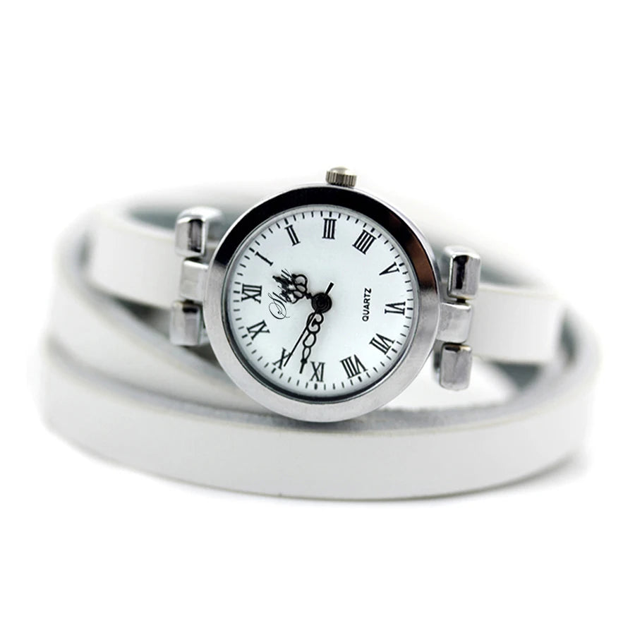 Orologio Donna Quarzo Elegante Moda Casual Cinturino Similpelle Quadrante 25mm