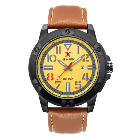 Orologio Uomo Al Quarzo Con Cinturino In Similpelle Elegante Moda Casual Con Data