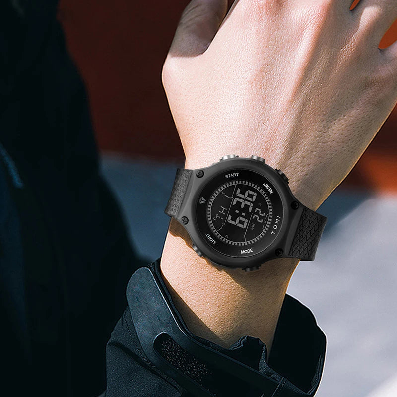 Orologio Uomo Digitale Sportivo Cinturino PU Quadrante Grande 50mm Moda Casual