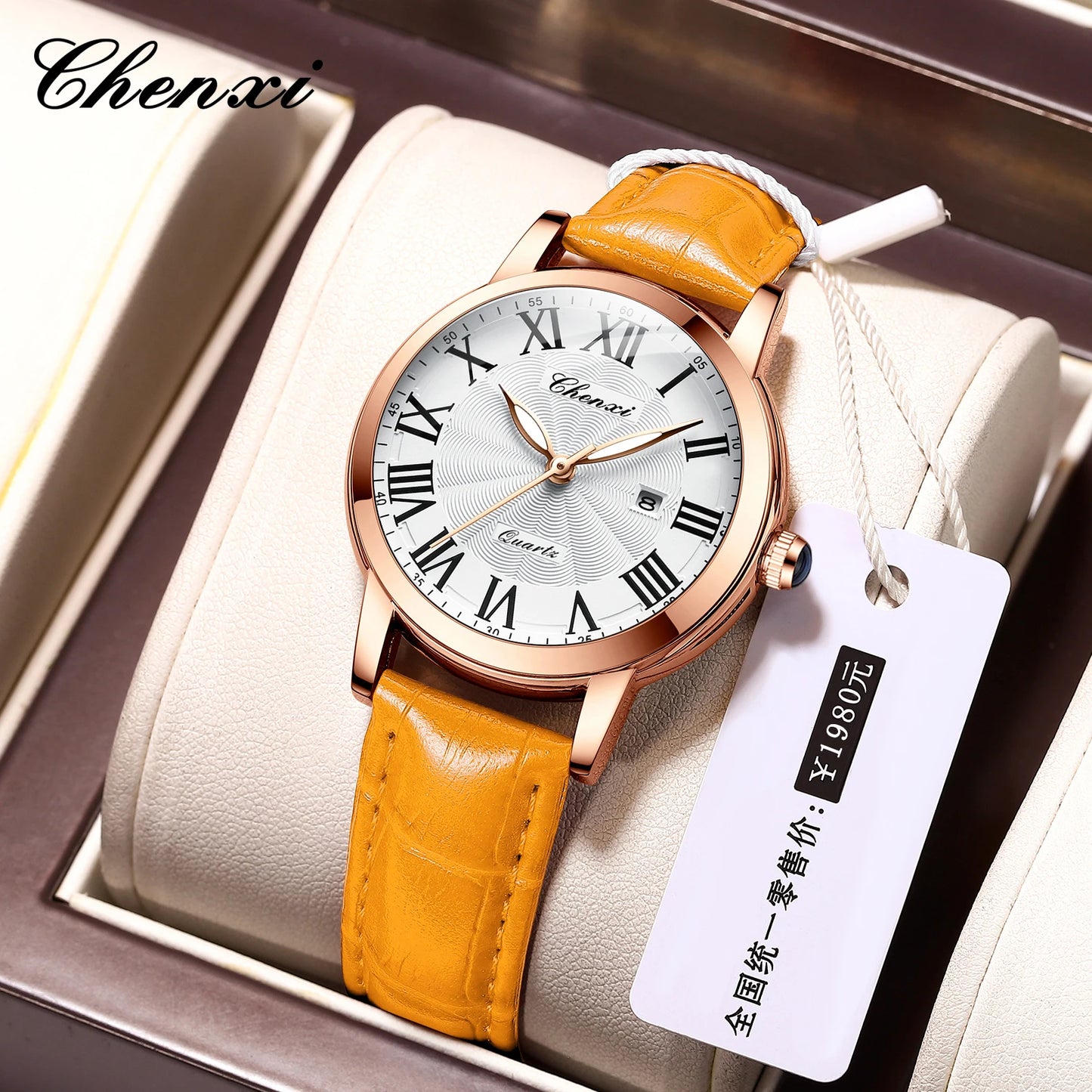 Orologio Donna Elegante al Quarzo Cinturino Similpelle Cassa Lega Moda Casual