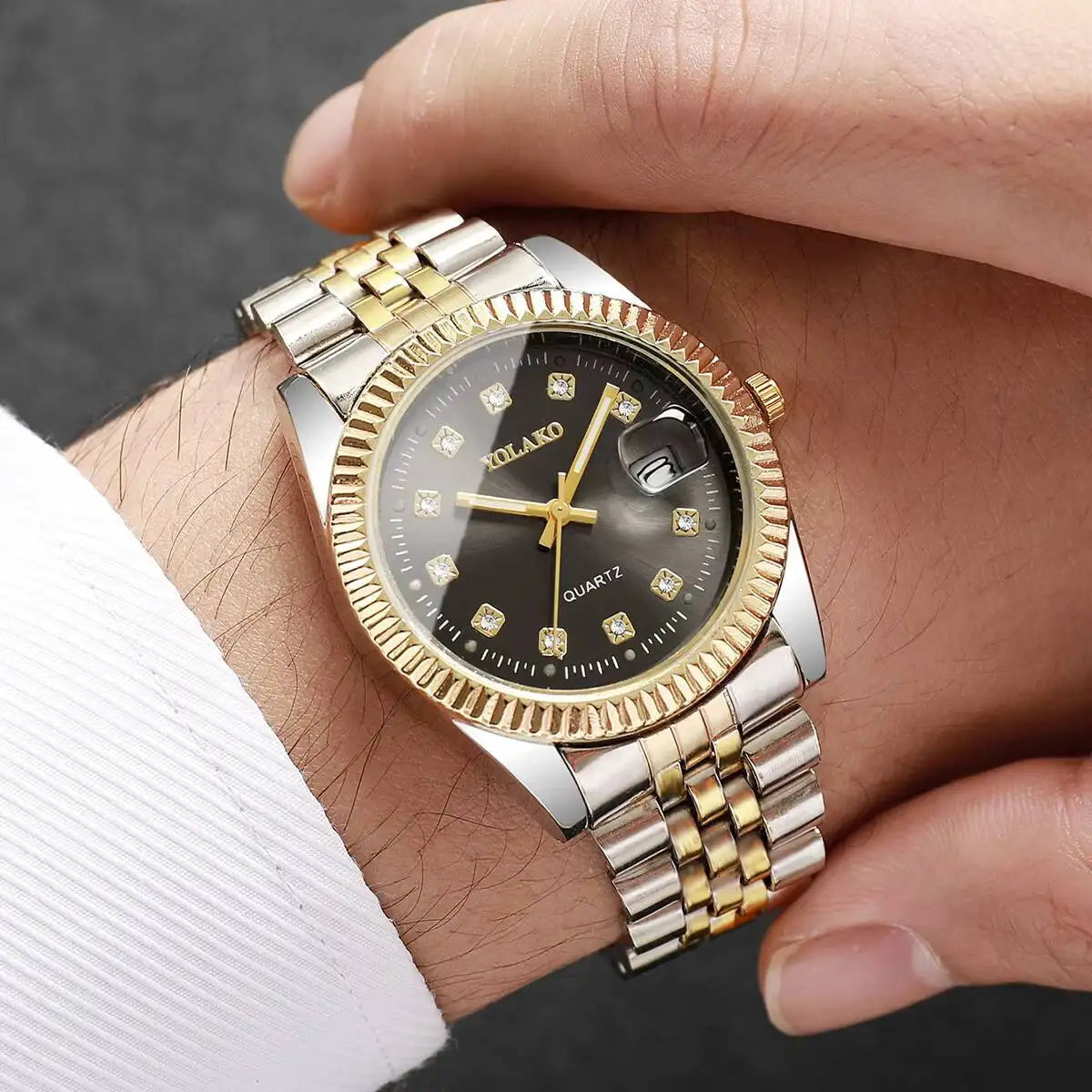 Orologio Uomo Donna Elegante Quarzo Cinturino Metallo