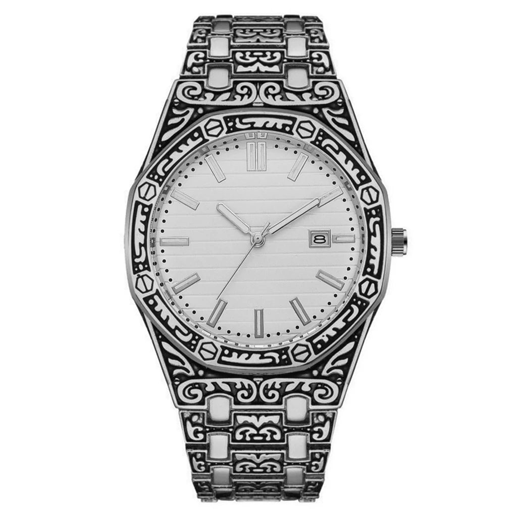 Orologio Uomo Acciaio Quarzo Design Unico