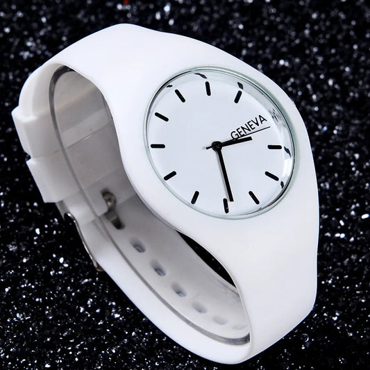 Orologio Donna 38mm Quarzo Moda Cinturino in Silicone