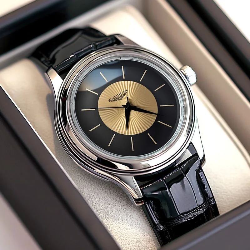 Orologio Uomo Al Quarzo Con Cinturino In Similpelle Elegante Casual Quadrante 42 Mm Classico