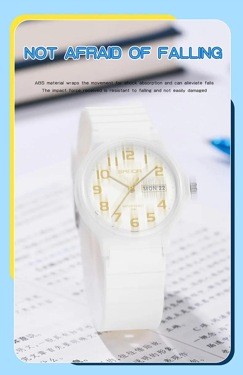 Orologio Uomo Donna Quarzo Sportivo – Silicone Resistente Quadrante 36 mm