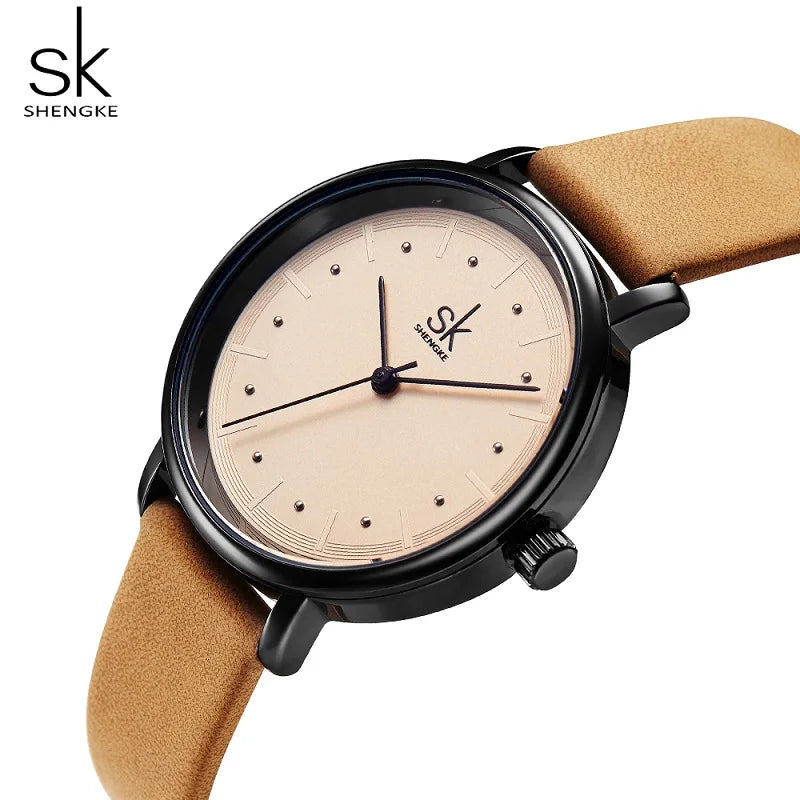 Orologio Da Donna Elegante Moda Quarzo Cinturino Similpelle Quadrante 36mm