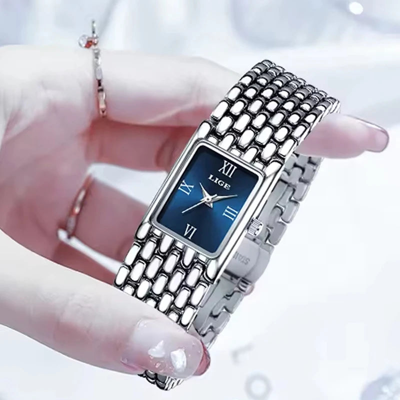 Orologio Donna Quarzo Acciaio Inox Rettangolare Elegante