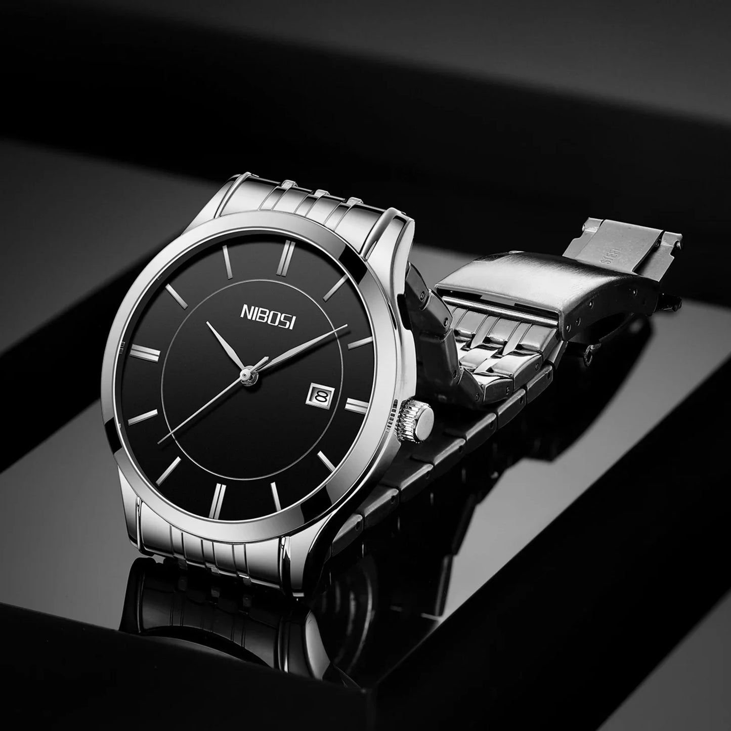 Orologio Uomo Al Quarzo In Acciaio Con Data Elegante Moda Casual