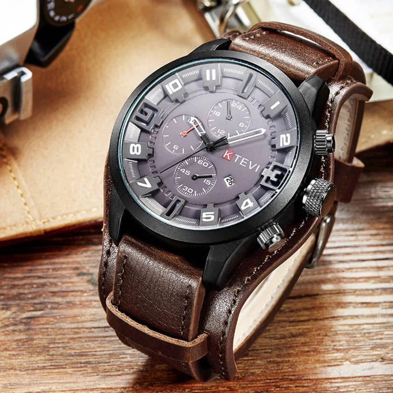 Orologio Uomo Quarzo Similpelle Cassa Lega