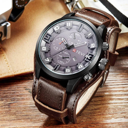 Orologio Uomo Quarzo Similpelle Cassa Lega