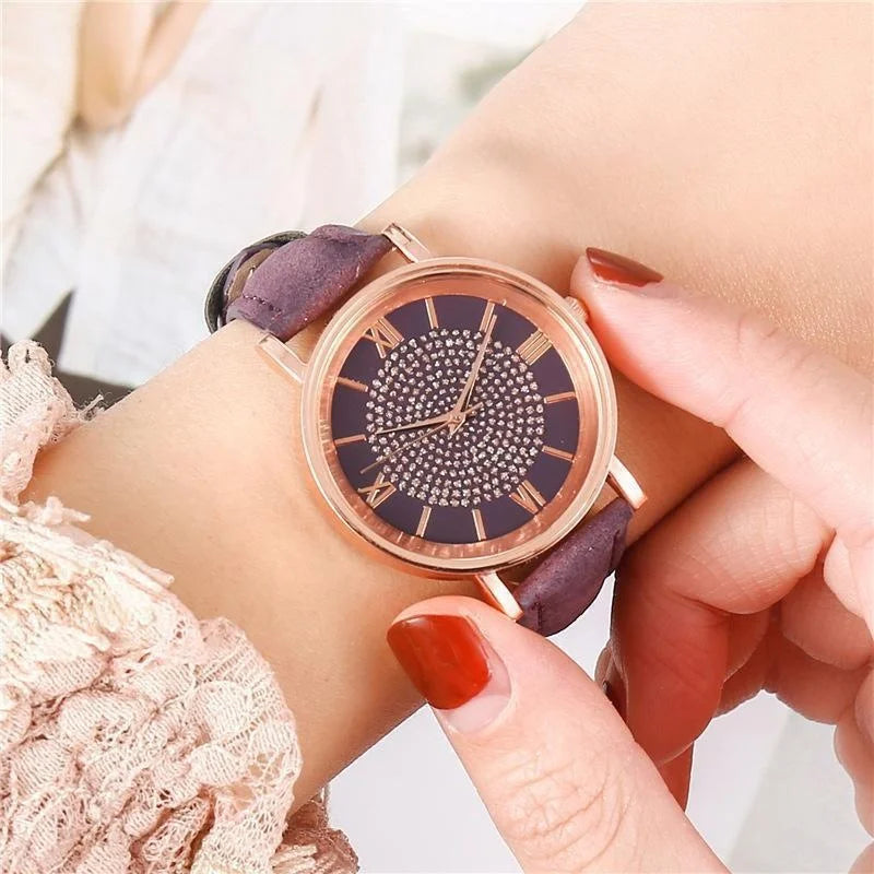 Orologio Donna al Quarzo Moda e Casual con Cinturino in Similpelle Elegante
