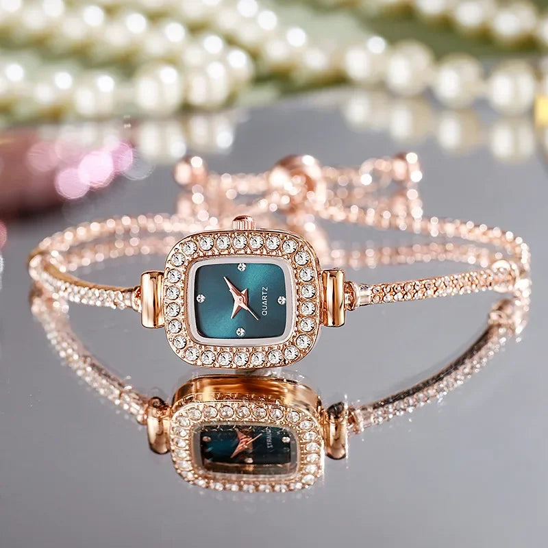 Orologio Donna Elegante Quarzo Bracciale in Lega Moda Casual