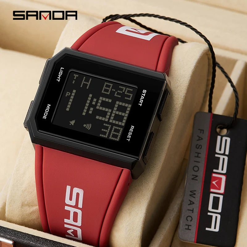 Orologio Digitale Uomo Sportivo LED Cronografo Sveglia