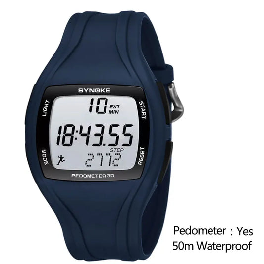 Orologio Sportivo Digitale Uomo Contapassi Timer Sveglia