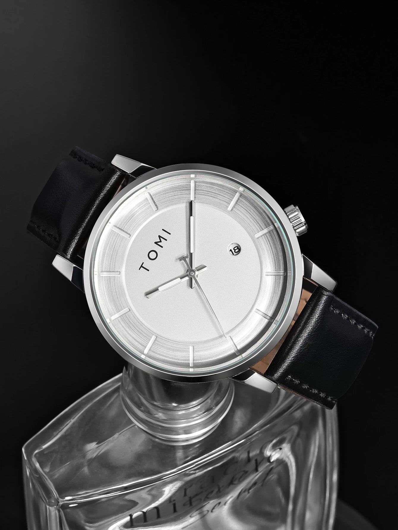 Orologio Uomo Quarzo – Cinturino Similpelle Stile Casual Quadrante 42mm