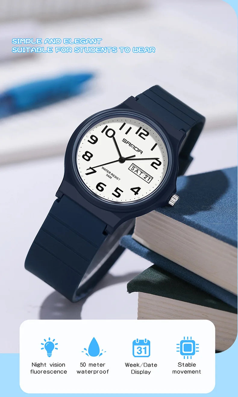 Orologio Uomo Donna Quarzo Sportivo – Silicone Resistente Quadrante 36 mm