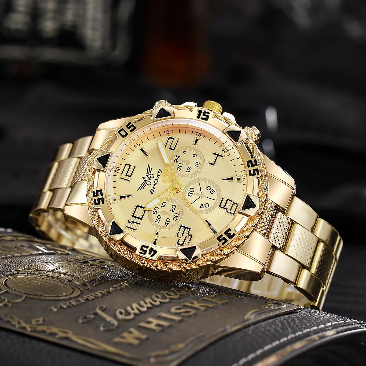 Orologio Uomo Quarzo Cassa Lega – Cinturino Metallo Moda Casual
