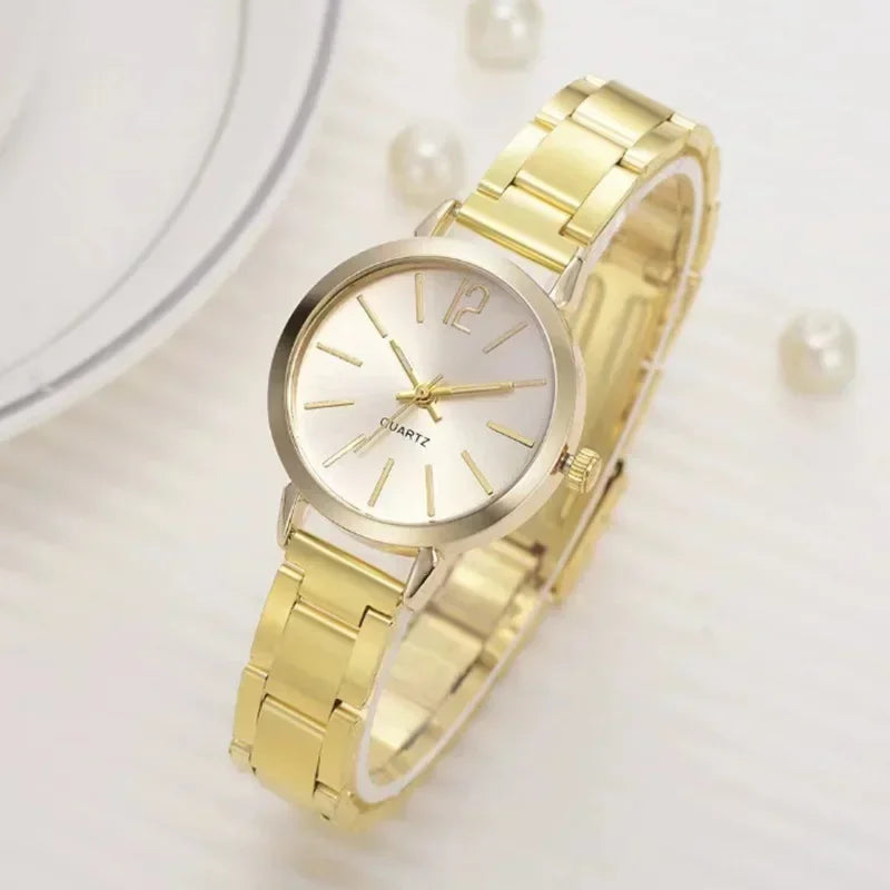 Orologio Donna Elegante Quarzo – Cinturino Acciaio Inossidabile Quadrante 30 mm