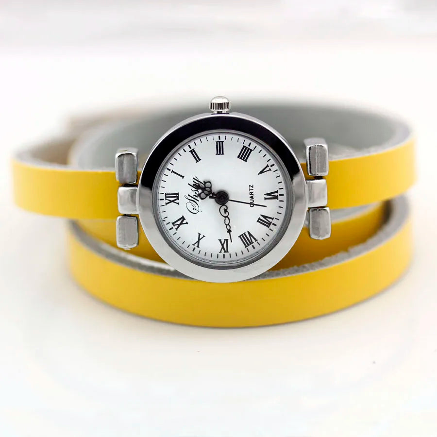 Orologio Donna Quarzo Elegante Moda Casual Cinturino Similpelle Quadrante 25mm