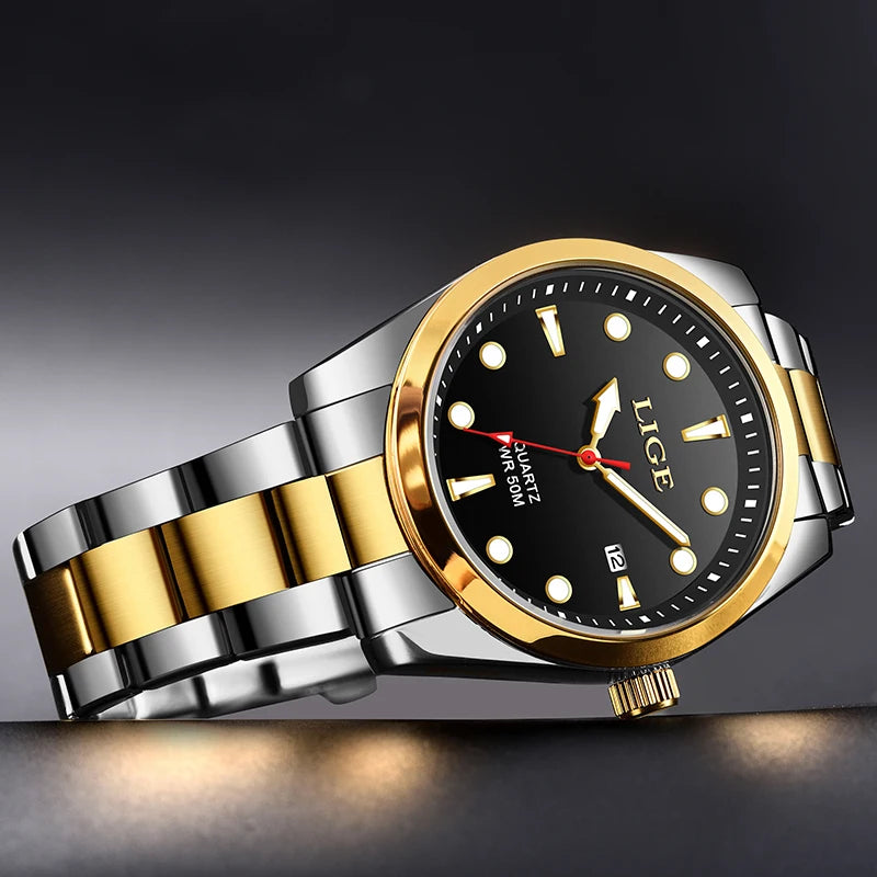 Orologio Uomo Elegante Quarzo Acciaio Data