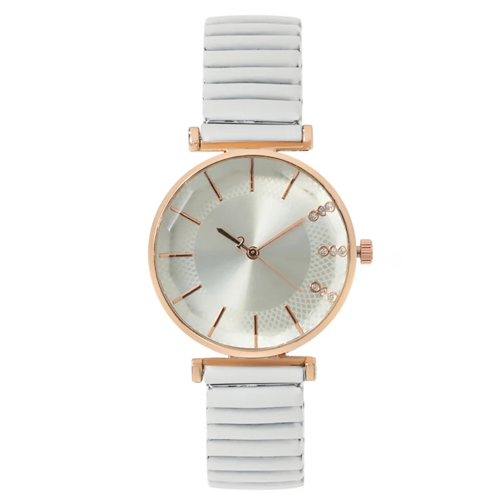 Orologio Donna Quarzo Cinturino Elastico Acciaio Elegante
