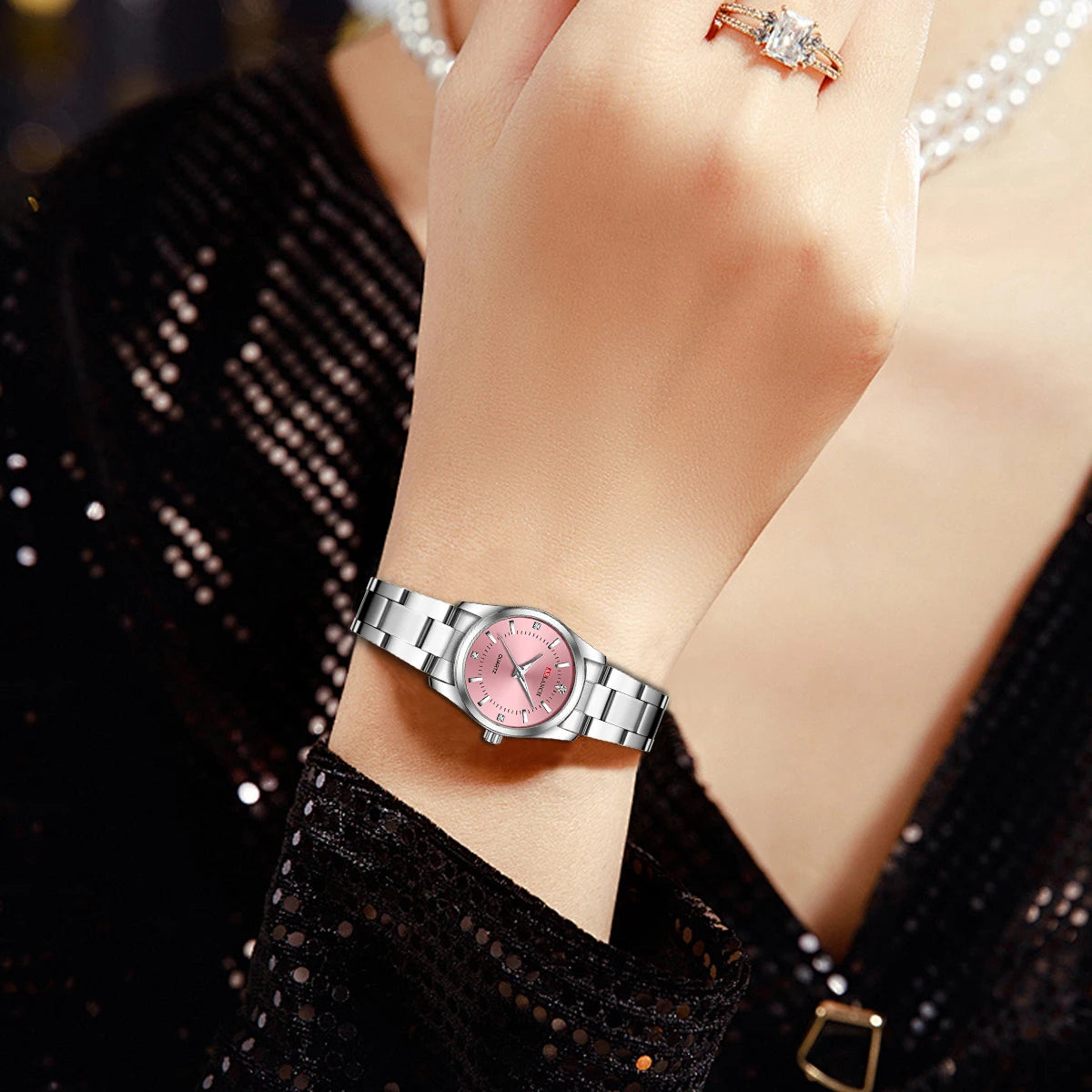 Orologio Donna Elegante Quarzo Acciaio Inossidabile 29mm Casual