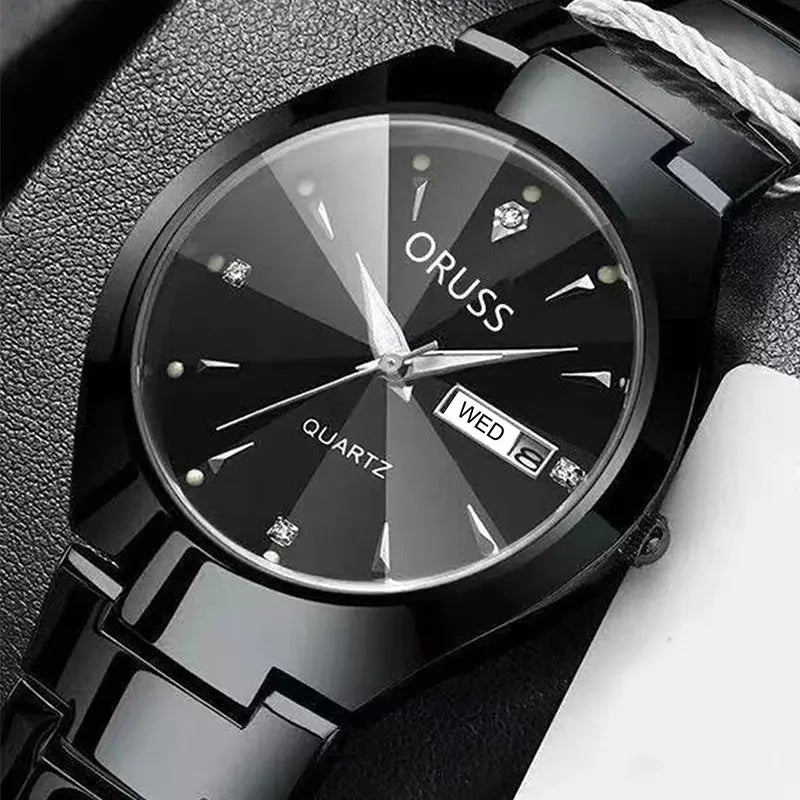 Orologio Uomo Cassa e Cinturino Acciaio al Quarzo con Data Quadrante 39 mm
