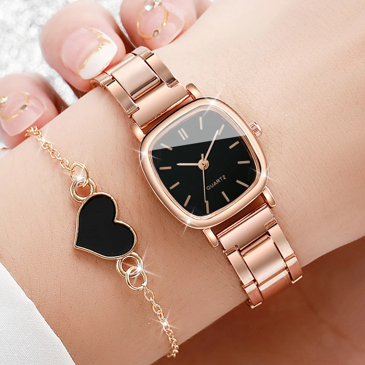 Orologio Donna al Quarzo in Acciaio con Bracciale Elegante Moda