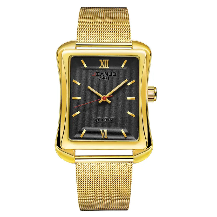 Orologio Uomo Elegante Quarzo Cinturino Maglia Acciaio