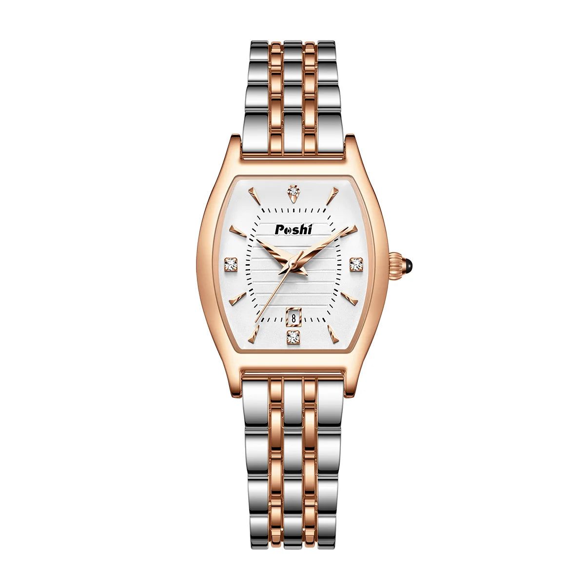 Orologio Donna Elegante al Quarzo con Data Cinturino in Lega Moda Casual