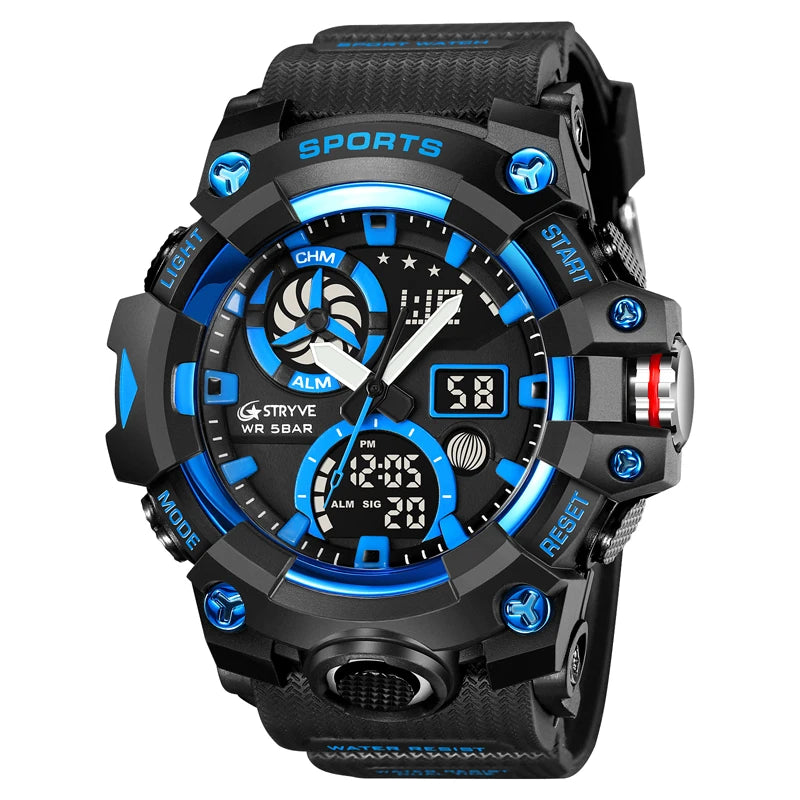 Orologio Sportivo Uomo Cronografo Digitale, Resistente all’acqua