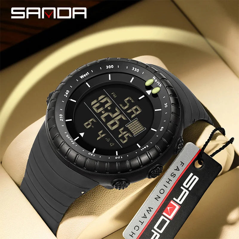 Orologio Uomo Sportivo Digitale LED Multifunzione Sveglia Cronografo Resistente