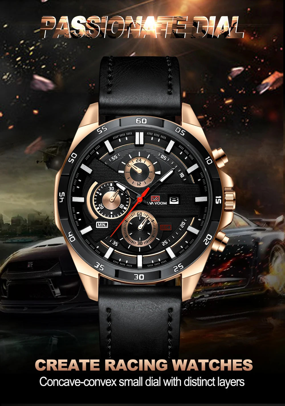 Orologio Uomo 46mm Quarzo - Cinturino SimilPelle o Acciaio, Elegante e Sportivo