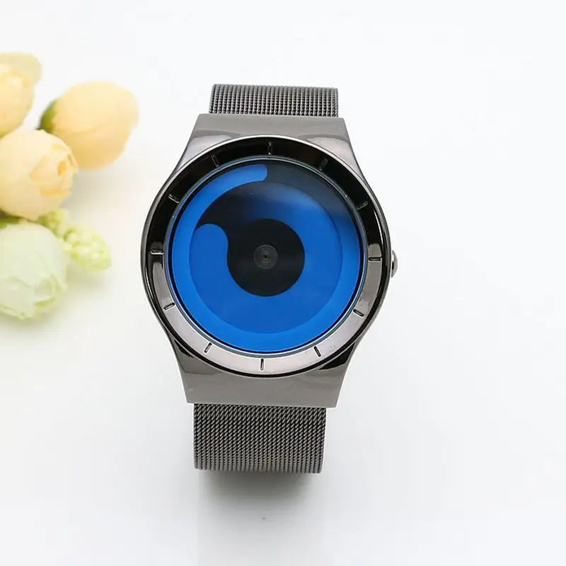Orologio Uomo Creativo Moda Originale Quarzo Casual Cinturino e Cassa in Lega