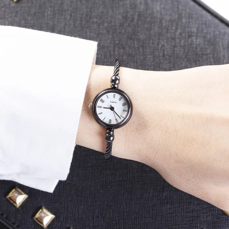 Orologio Donna Elegante Quarzo Bracciale Sottile in Lega Moda