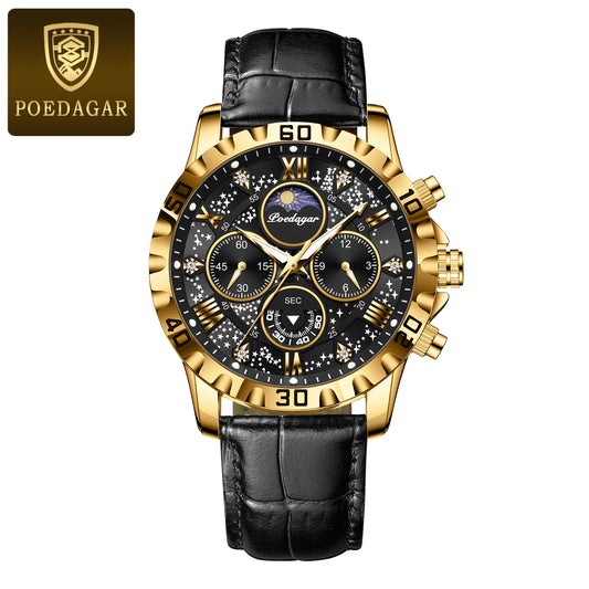Orologio Uomo Sportivo Quarzo Cronografo Similpelle